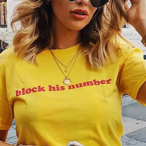 Tops - Block His Number T-Shirt 📞